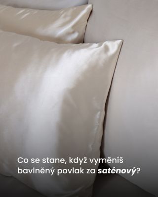 ✨ Malá změna, velký rozdíl. Přestaň bojovat s krepatými vlasy a suchou pletí — začni spát na saténu!🌙 Objednej svůj povlak...